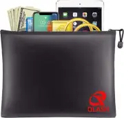 Large Fireproof Document Bag 13.4X 9.4, Upgrade 2200°F Fire Protection and