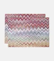 [Missoni] Missoni Andorra Zigzag set of 2 cotton placemats One Size multicoloured