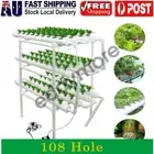 Hydroponic Grow Kit 108 Sites Water Pump Home Plant Vegetable Garden System PVC