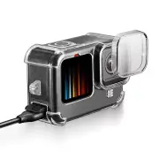 Estuche PULUZ de TPU transparente con tapa de lente para GoPro HERO