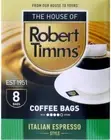 Robert Timms Italian Espresso Coffee Bags 36 G (8 Bags)