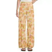 Billabong Split Spirit High Rise Tropical Floral Print Wide Leg Pants- Small