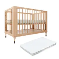 在飛比找蝦皮商城優惠-【i-Smart】原生初紋櫸木多功能嬰兒床 可變書桌 大床 