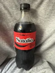 Share a Coke with Natalia 2025 Personalized Gift Coca Cola Bottle 20oz Zero