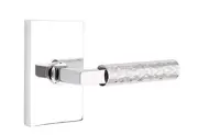 Emtek Select Dummy, Rectangular Rosette, L-Square Stem, Hammered Handle US26