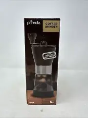 Primula® Black Manual Adjustable Burr Coffee Grinder With Glass 5oz #330