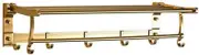 Folding Towel Bar Aluminum Bathroom Shelf Rotate Towel Rack Shower Rack with Hanging Hook Gold Color Tower Hanger