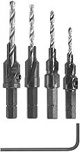 BOSCH SP515 5 Piece Hex Shank Countersink Drill Bit Set with #6, #8, #10, and #12