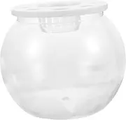 VANZACK Transparent Plastic Fish Bowl Fish Tank for Goldfish Breeding and Home Decor Durable Easy Maintenance Fall Resistant Aquarium for Desktop Use