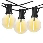Globe Outdoor String Lights, Shatterproof Patio Lights with 15 29FT Black