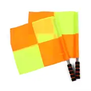 2 pcs Soccer equipment Referee Offside Hand-Flag Water-Proof Two Pcs with bag