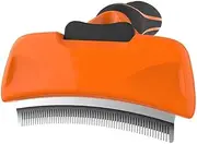 WEART Pet Hair Remover Combs Cat Grooming Brush Deshedding Tool Comb Edge Trimming Dog Cat Rake Removal Combs (Color : Orange, Size : Large)