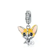 Pet Dog Pendant Charm Fit for Women Charms Bracelet Silver plating Corgi Animal Charm