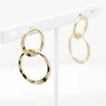 TSUCHIME DOUBLE RING PIERCES(GOLD/SILVER)