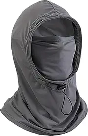 [Kezvmhy] Sunscreen Mask - UPF 50+ Outdoor Sun Hat | Moisture-Wicking Quick-Dry Breathable UV Cut Ice Silk Face Cover Neck Gaiter Unisex Sport Accessory, gray (dark gray), 説明を参照してください
