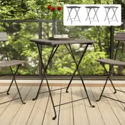 Folding Bistro Table Outdoor Furniture Dining Picnic Table Poly Rattan vidaXL