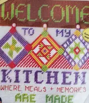 Design Works Welcome Kitchen 2123 plastic canvas kit home decor yarn needlework