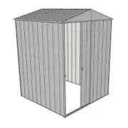 Build-a-Shed 1.5 x 1.5 x 2.3m Front Gable Single Sliding Door Shed - Zinc