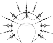 L'VOW Mary Halo Crown Baroque Saint Headdress Stars Goddess Tiara and Crown for Women Boho Wedding Headpiece Costume