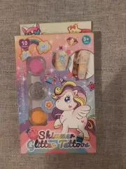 Kids Unicorn Shimmer Glitter Temporary Tattoos Party Kits