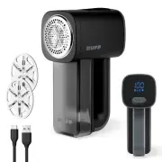 Fabric Shaver + Lint Remover, Sweater Defuzzer with 3 Motor Speeds, Remove Pi...