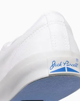 日本限定 Converse JACK PURCELL 基本款 開口笑 白色 帆布鞋 藍標/ 26 cm