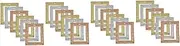 ABOOFAN 4sets Miniature Resin Photo Frames Tiny Picture Frames for Dollhouse Decor Unpainted Design for Craft Making and Home Decoration Attractive Mini House Ornament 6pcs*4