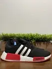 Adidas NMD_R1 Boost Running Shoes Black/White/Vivid Red GW1620 Men’s Size 12