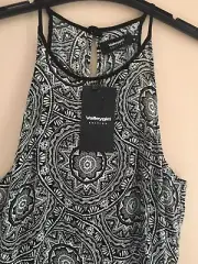 VALLEYGIRL BLACK & WHITE JUMPSUIT SIZE 10 NWT PLAYSUIT