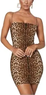 [Pokn] Mob Wife Aesthetic Leopard Print Wife Dress V Neck Bodycon Sexy Sheer Tulle Dresses Outfits Mob Wife Outfit