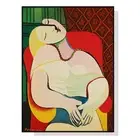NNEDSZ Wall Art 60cmx90cm The dream by Pablo Gold Frame Canvas