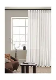 Extra Wide Pinch Pleat Curtains 120 Inches Long for Patio Sliding Glass Door ...