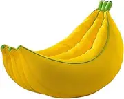 EdNey Bean Bag Chair Cover, Banana Shape Extra Soft Large Storage Bean Bag for Organizing Children Plush Toys Or Memory Foam Room Decor for Girls (No Filler),125 * 80 * 80cm