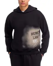 Helmut Lang Relaxed Fit Spray Logo Hoodie