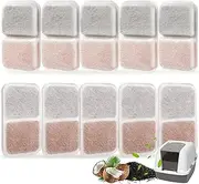 10 Pack Filter Replacement for Catit Litter Boxes Jumbo/Regular/Catit Smartsift Litter Box, Dual Action Air Purifier Pads to Absorb and Fresh Litter Box Odors