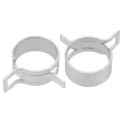 Steel Band Clamp 24mm Hose Tube Spring Clips Clamp Silver Manganese Steel 20Pcs