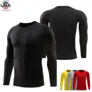 Men Women UPF 50+ Long Sleeve Compression Shirts Athletic Workout Shirt T-shirt