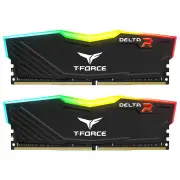 Team TF3D416G3600HC18JDC01 T-Force Delta RGB, Black, DDR4, 3600MHz, 16GB Kit(2 x 8GB), U-DIMM, CL18, 1.35V, Limited Lifetime Warranty