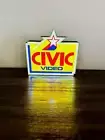 Civic Video Illuminated LED Sign, USB-Powered Night Light, Red, Yellow & Blue Wa