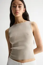 Anouk Knit Top Champagne Size 14 | Elka Collective