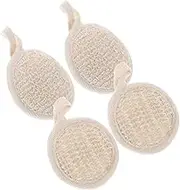 IWOWHERO Exfoliating Loofah Bath Scrubber for Body Natural Cotton Sponge Hanging Design for Easy Drying Gentle Skin Cleansing Versatile for Men and Women Bathing Accessory