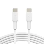 Belkin BoostCharge USB-C to USB-C Cable (1M) - White (CAB003bt1MWH), 60W, 480Mbps, 25K+ bend, Samsung Galaxy, iPad, MacBook, Google, 2 Years Warranty CAB003bt1MWH