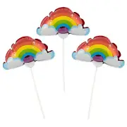 Fun Express Rainbow Self-Inflating 4 1/4" Mylar Balloons – 6 Pc.