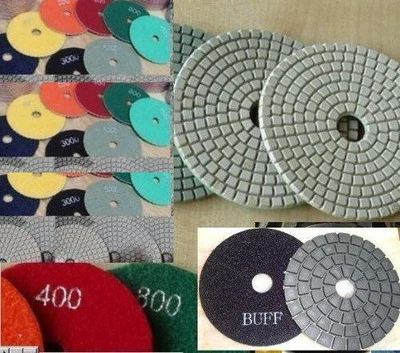 3 Inch Polishing Pad 28 + 3 Buff Granite Stone Concrete marble glass slate tile