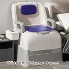 Bedside Commode For Toilet Soft Padded Removable Armrest High Load Capacity O