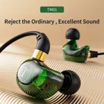 TM-01 3.5MM WIRED HEADPHONES DOUBLE DRIVER HIFI EARPHONE BAS