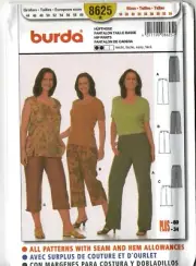 Burda 8625 Sewing Pattern - Pants - in Women's sizes
