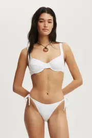 [Body] Body - Underwire Balconette Bikini Top - White jacquard L WHITE JACQUARD