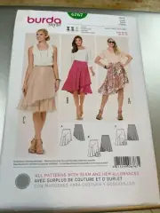 Burda Style Pattern 6767 Ms Bell Shape Skirts w/Hemline Slant Variations 10- 20