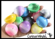 Set of 12 Large 1.75" Marble Dome Poppers - Rubber Pop Up Toy - Pop and Drop - T